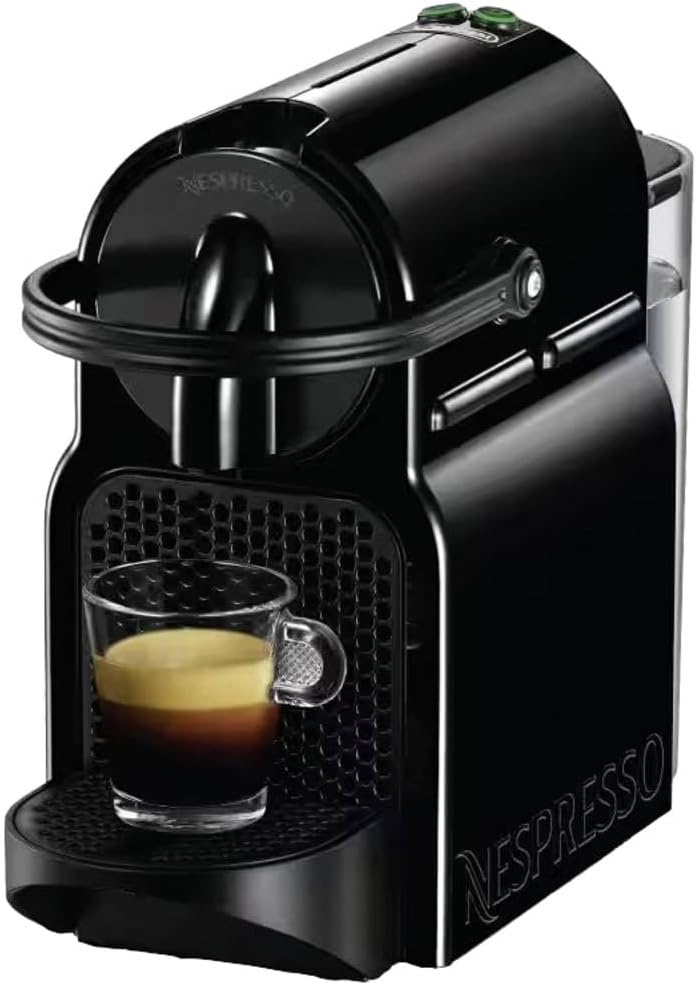 Nespresso Inissia EN80.B, cafetera de cápsulas negra compacta de 19 bares