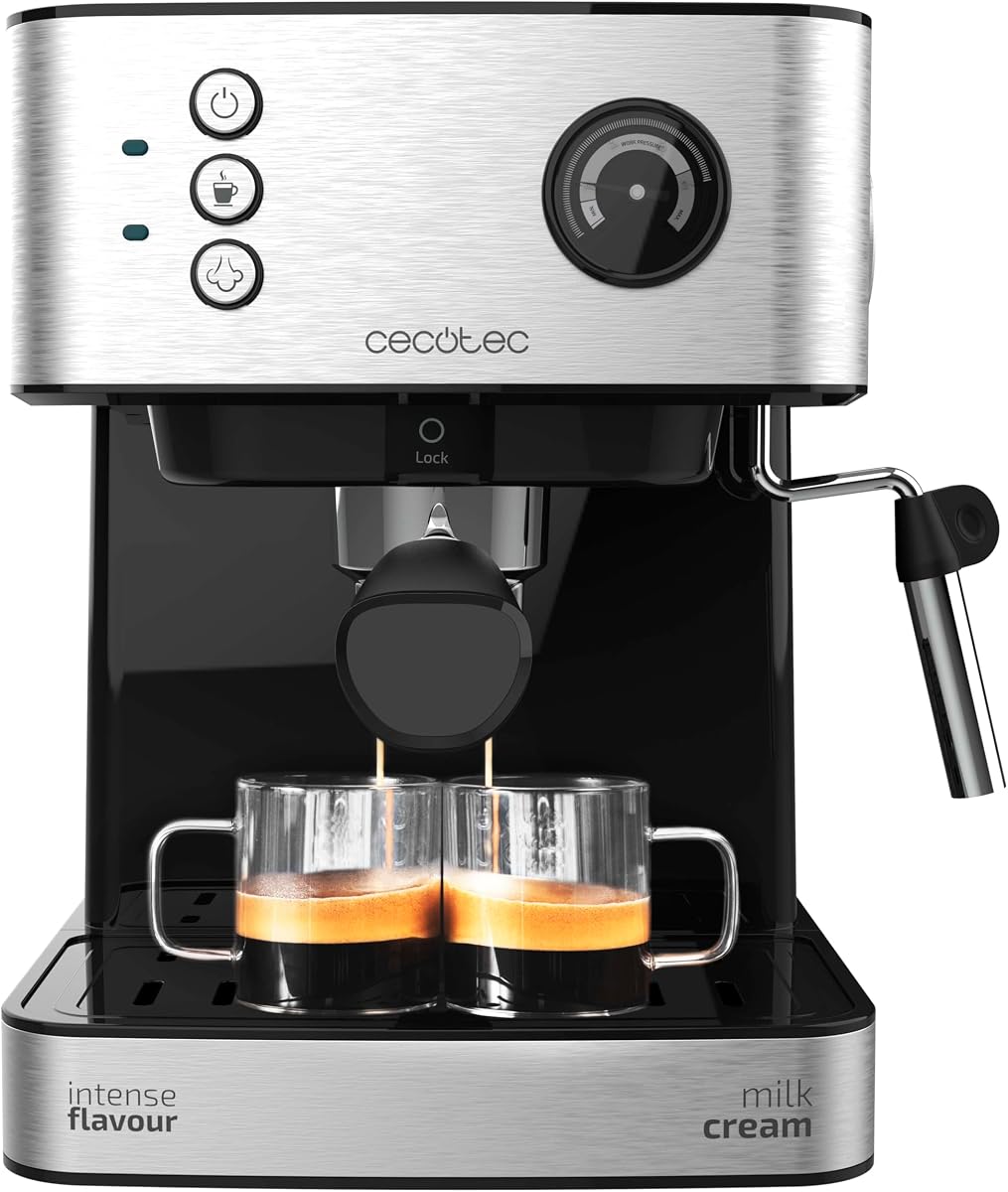 Cecotec Power Espresso 20 Professionale, cafetera espresso con manómetro y vaporizador (ASIN B07MJ6S1MV)