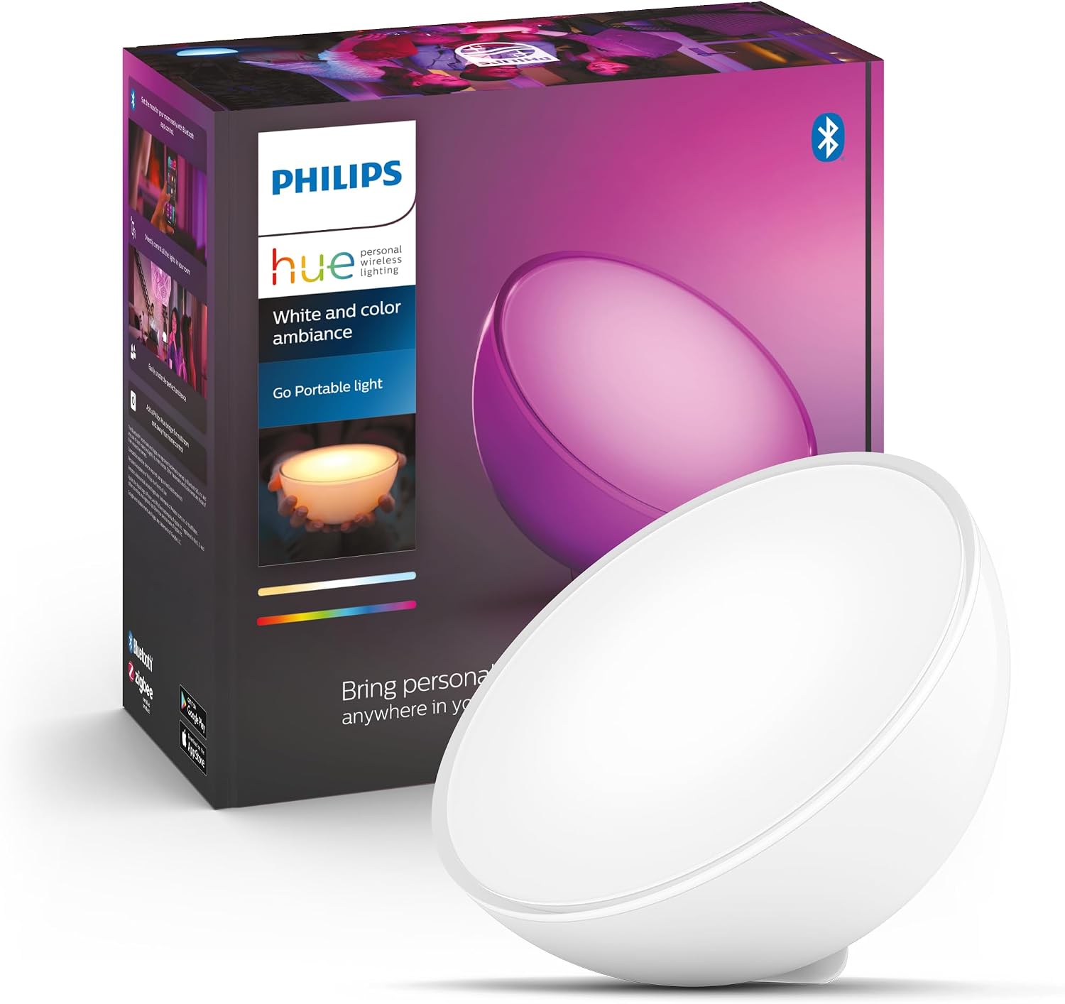 Philips Hue Go lámpara LED inteligente portátil con luz blanca y color
