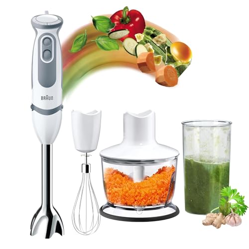 Braun Minipimer 5235, batidora de mano de 1000 W con accesorios