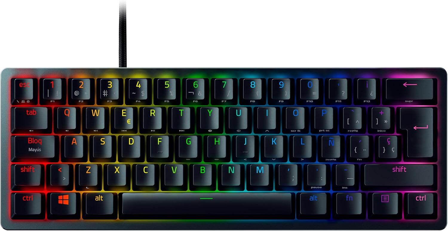 Razer Huntsman Mini Purple Switch, teclado gaming 60% óptico