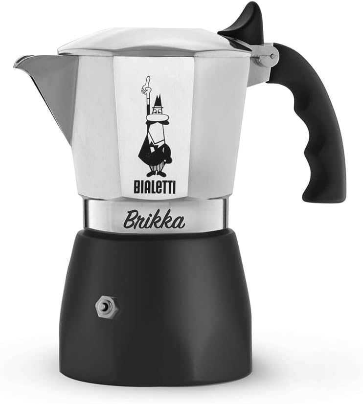 Bialetti New Brikka 2023 de 2 tazas, cafetera italiana con membrana de silicona para café con crema (ASIN B0BWM4GVPY)