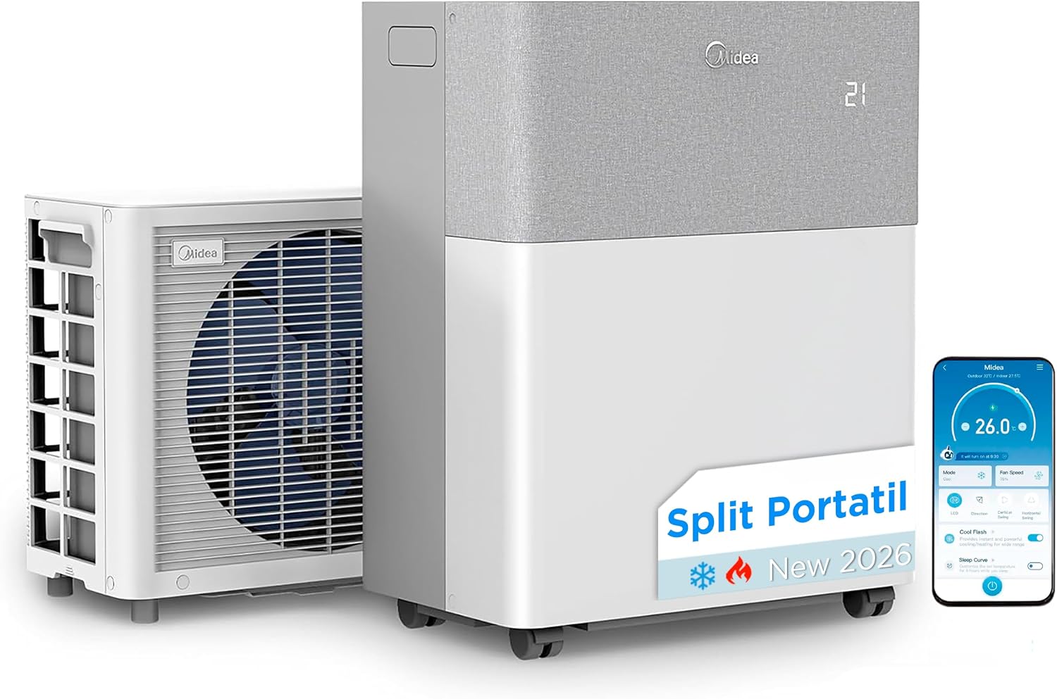 Midea Portasplit aire acondicionado portátil 4 en 1