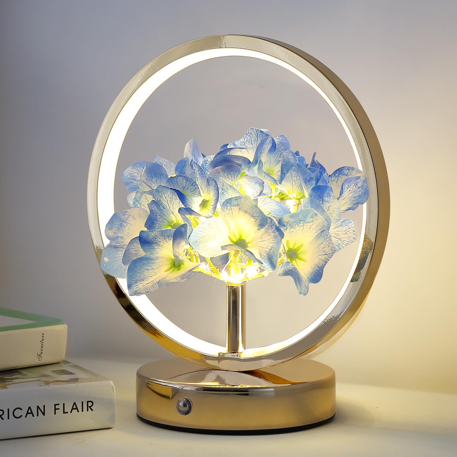 Hydrangeas JHXLAMP lámpara de flores recargable táctil