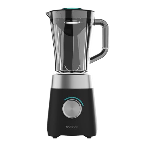 Cecotec Power Black Titanium 1300MAX B Pro, batidora de vaso de 1300 W con jarra de 1,5 litros